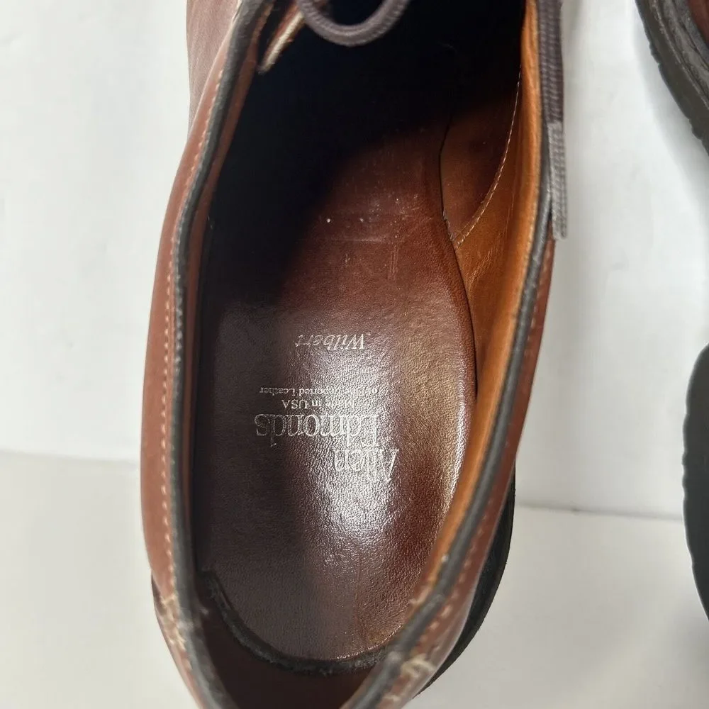 Allen Edmonds WILBERT Sz 12 Chilli‎ Men's Lace Up Leather Shoes Lug Sole 1951